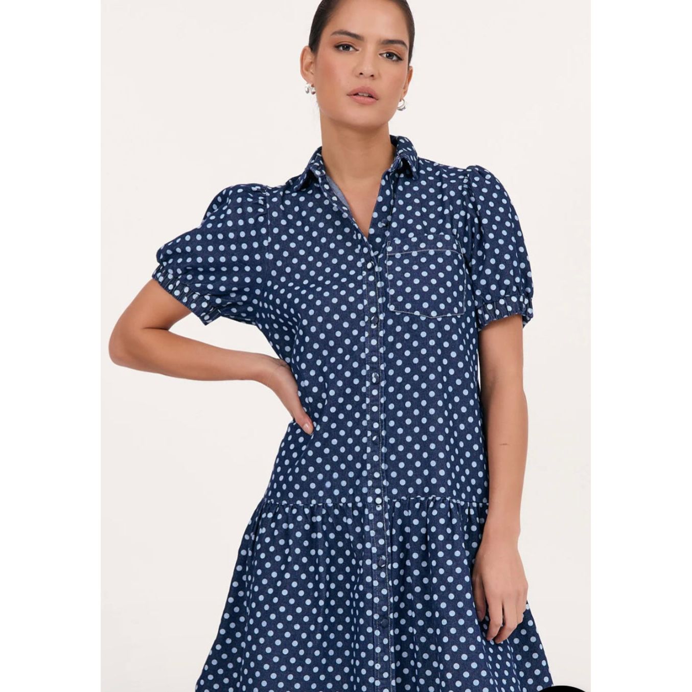 Daniela Denim Spot dress