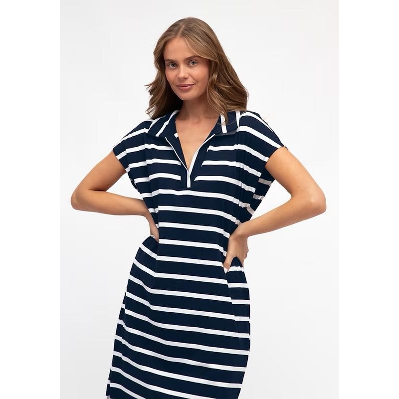 Burleigh dress classic white stripe