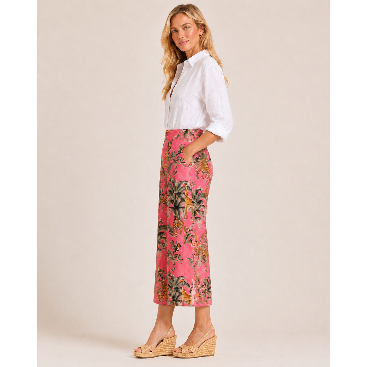 Safari Pink Cotton Pants