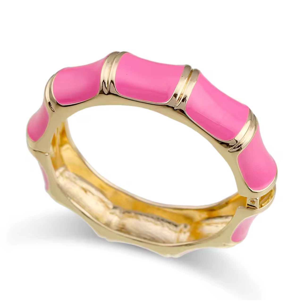 Faux Bamboo Cuff in Pink