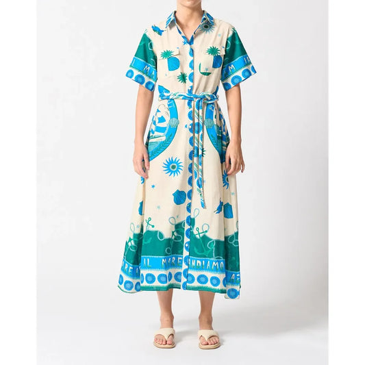 Cannes Andiamo Cotton Shirt Maxi Dress