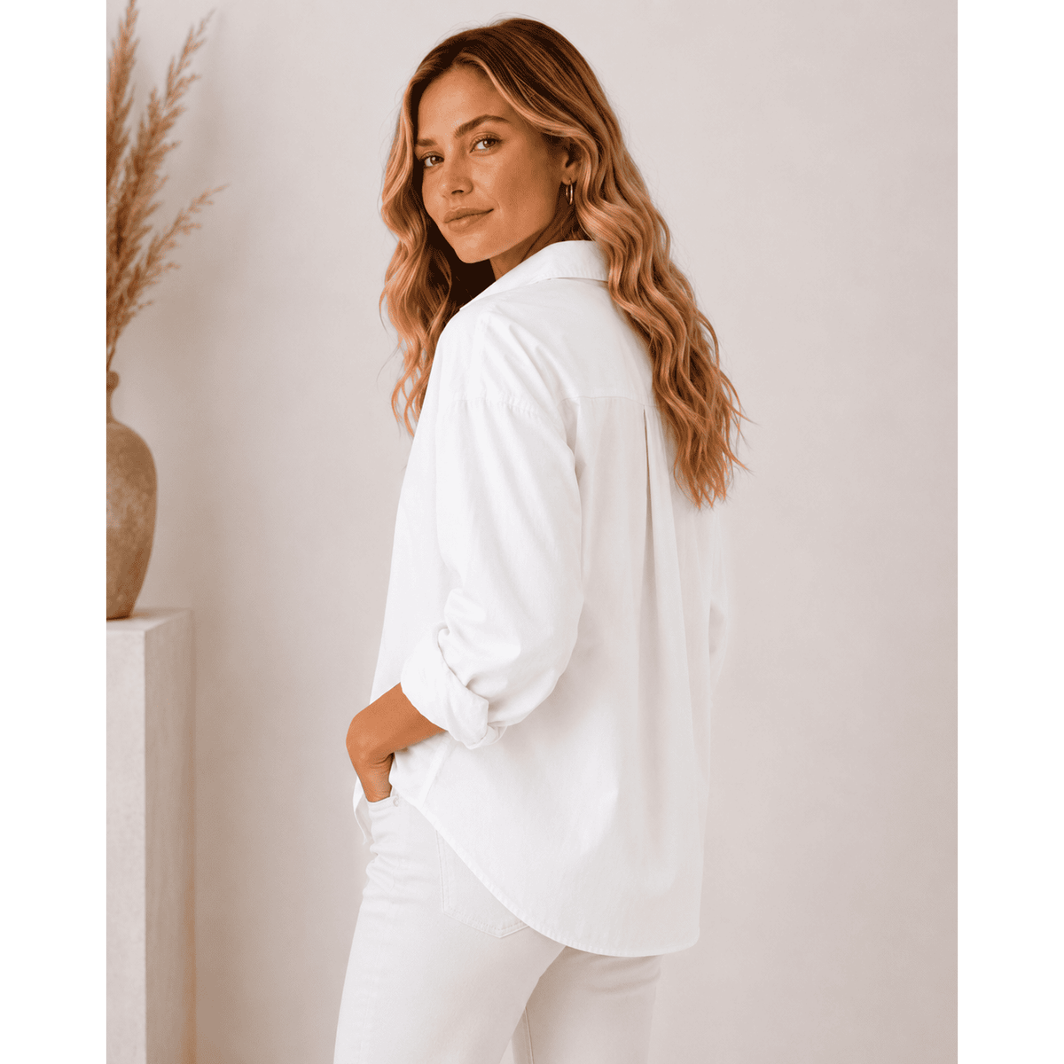 Camille Classic White Cotton Shirt