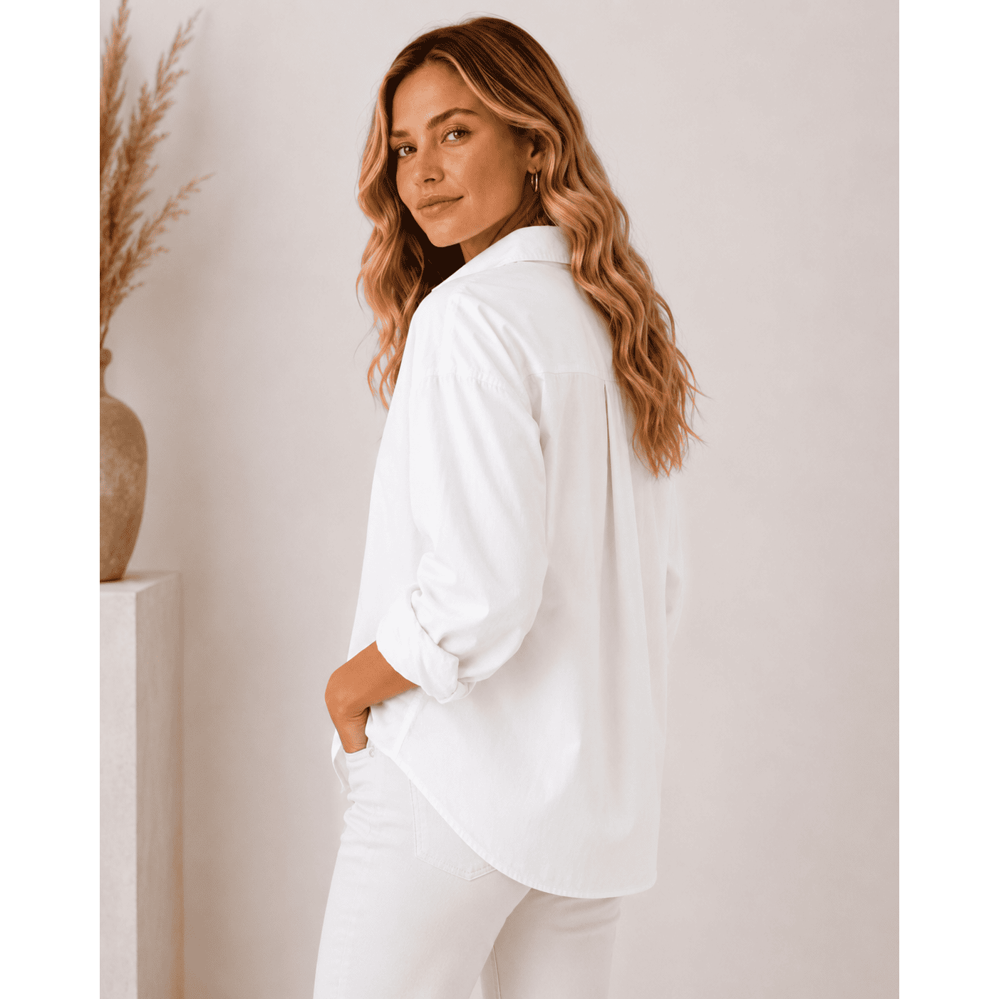 Camille Classic White Cotton Shirt