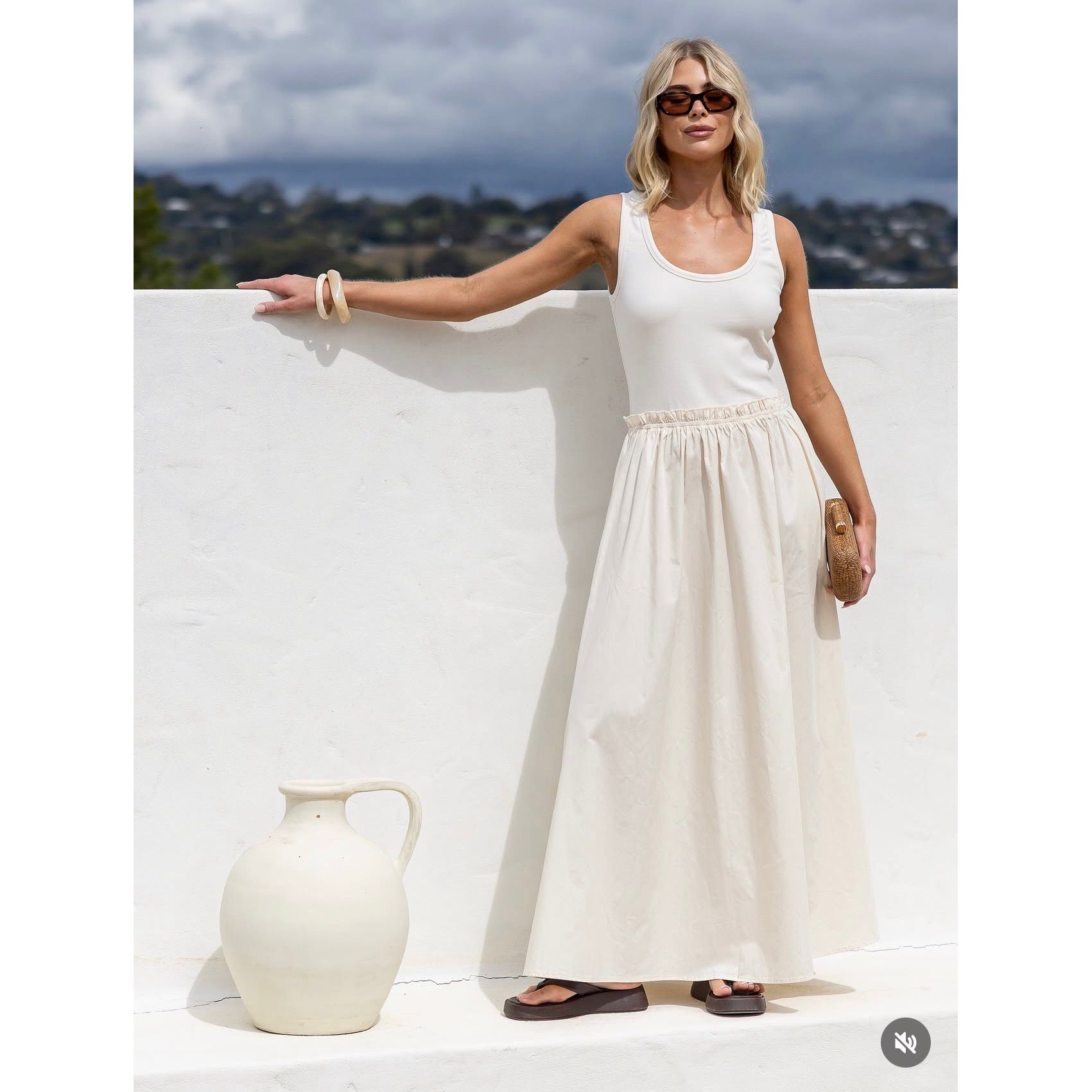 Cream Louisa Dress front view