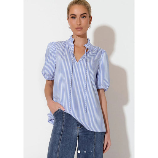 Sandra Poplin Stripe Shirt