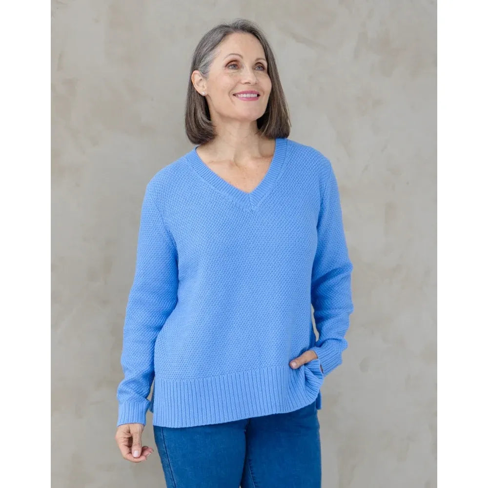 V neck Amelia cotton knit