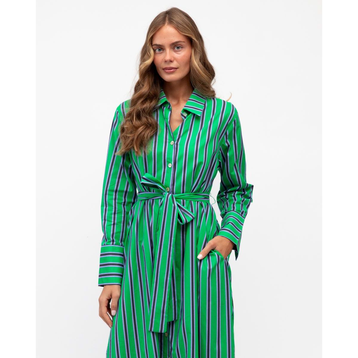 Belle stripe shirt dress