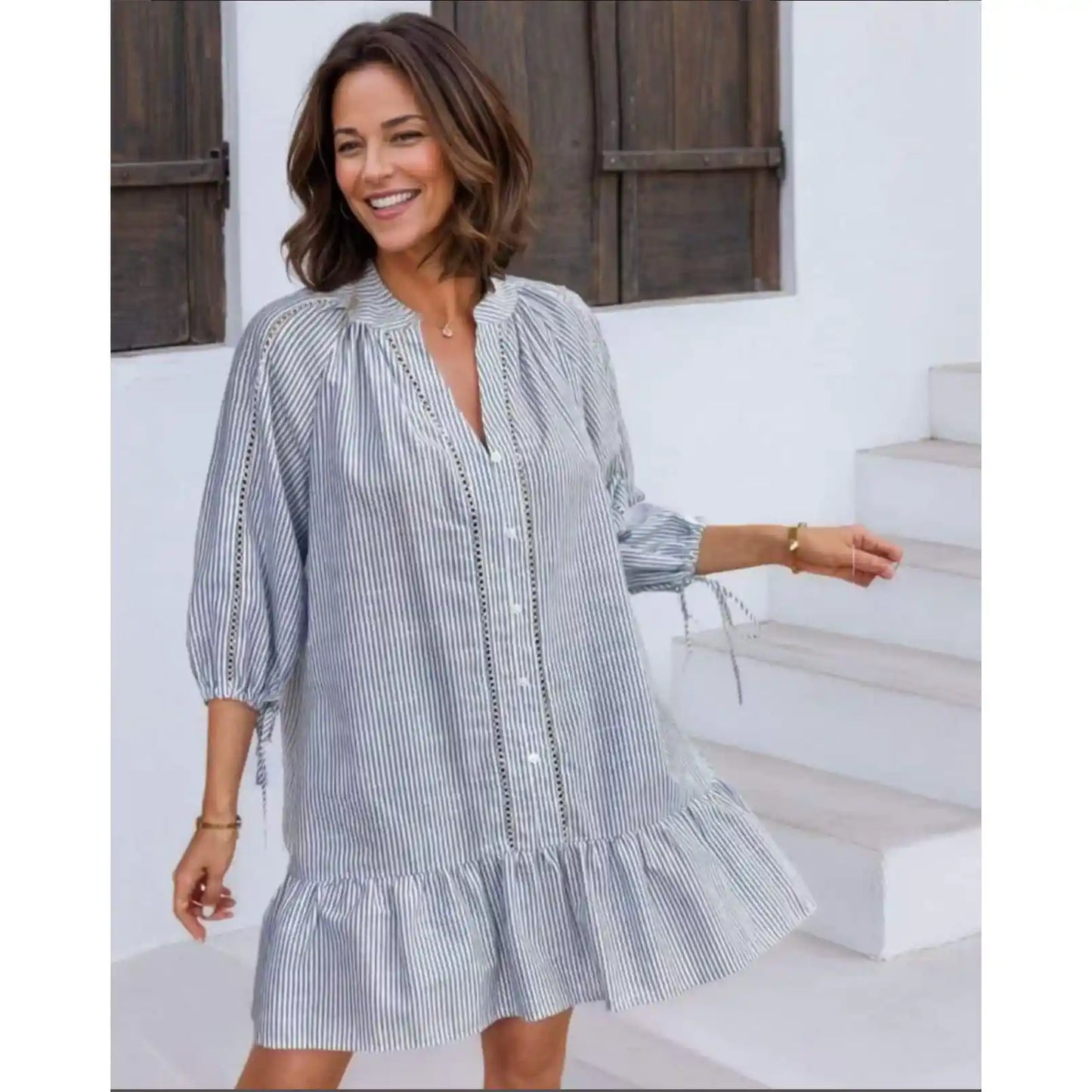 Laura Summer Linen Dress
