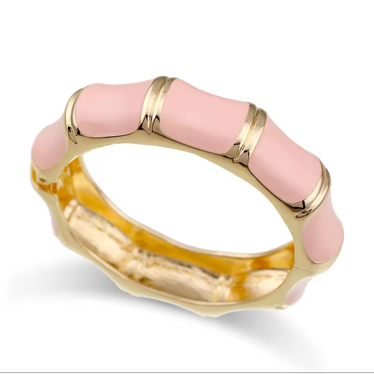 Faux Bamboo Cuff in Light Pink