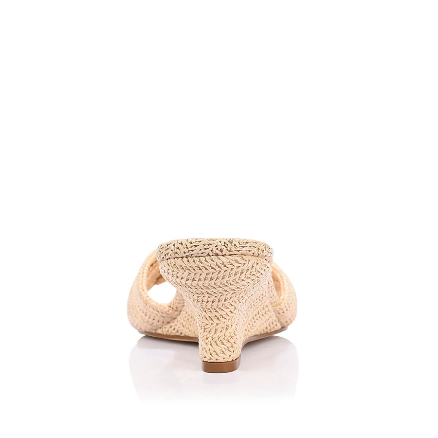 Gabriella Raffia Mule Wedges by Verali in Raffia