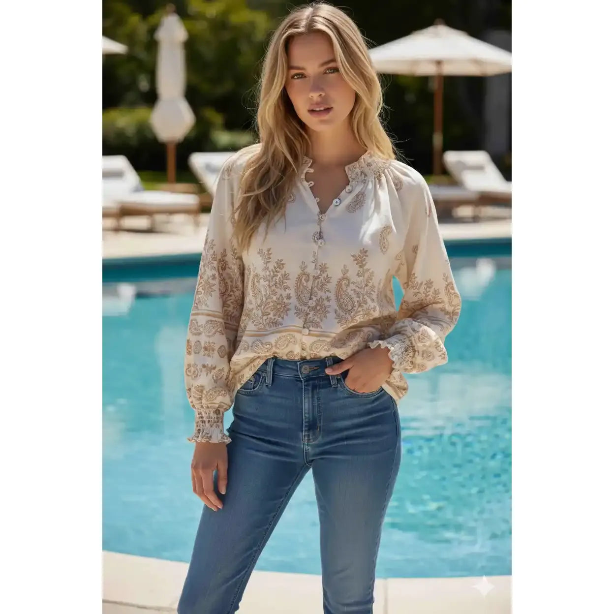 Sienna Paisley Rayon Blouse