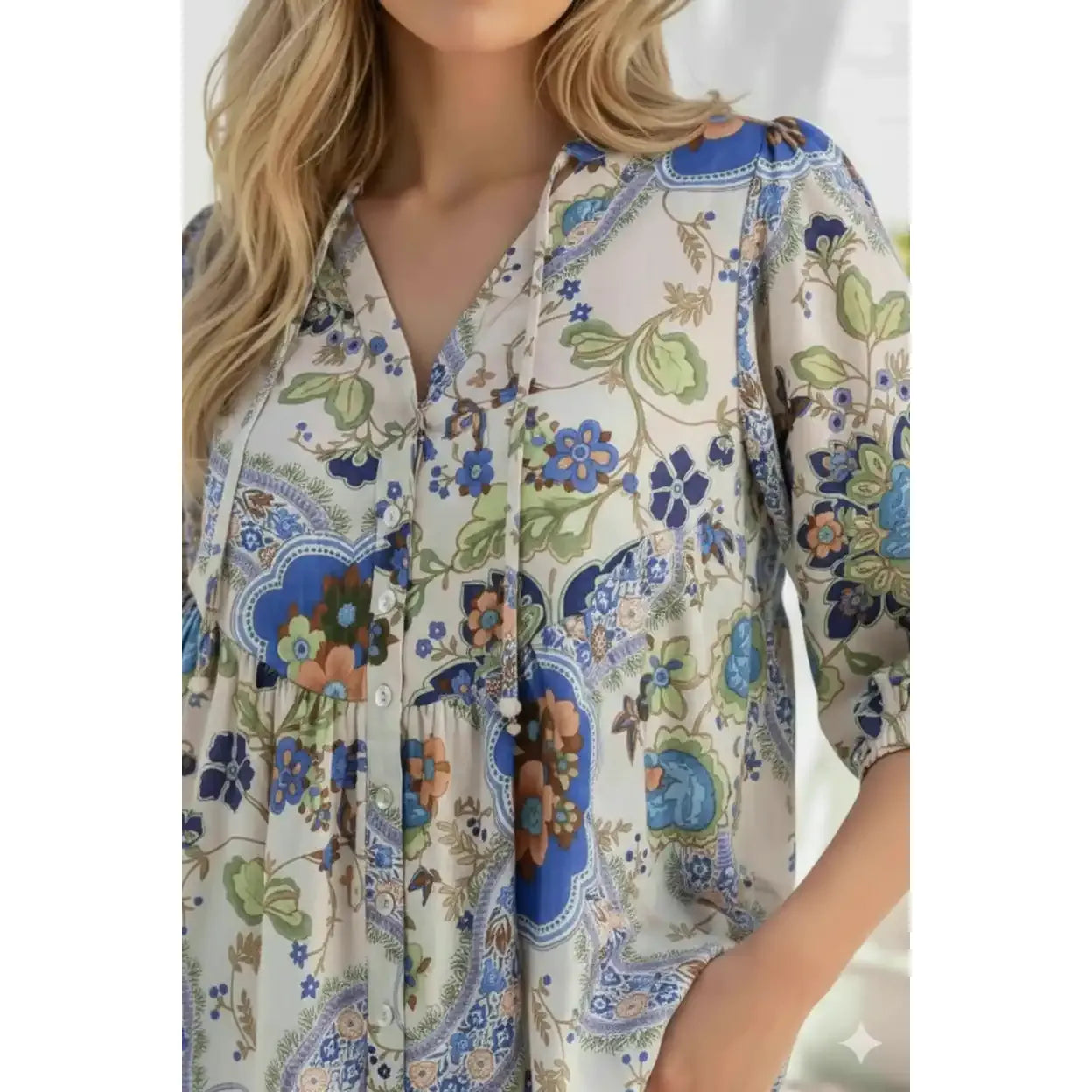 Bianca Paisley Rayon Blouse