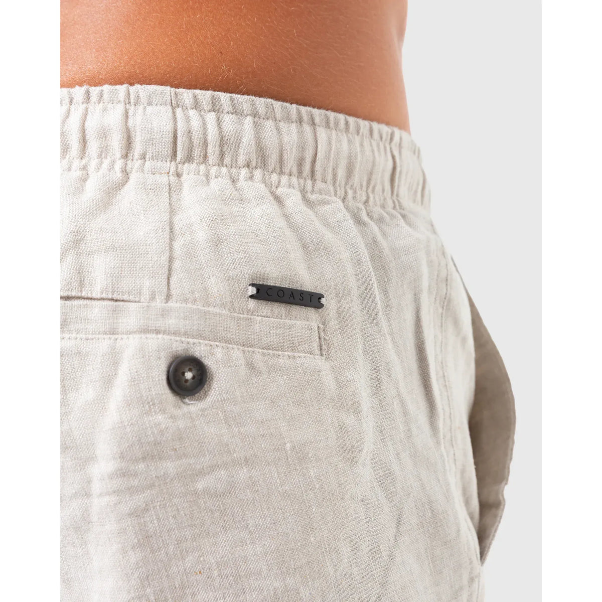 Jason Linen Shorts in Sand for Men