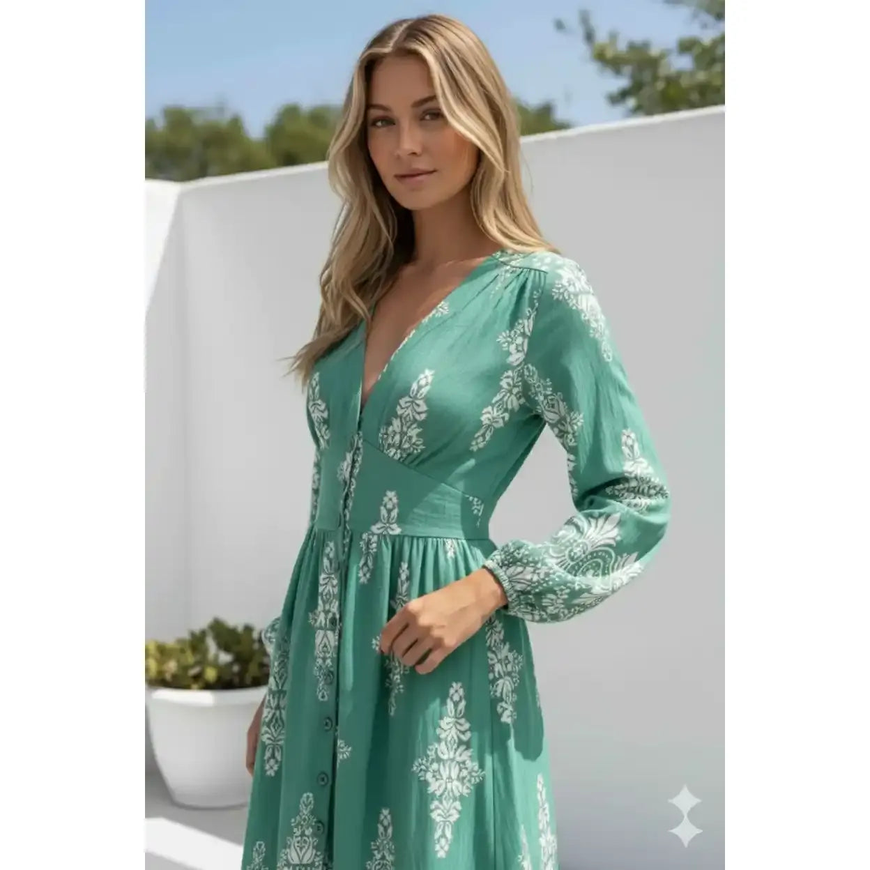 Portofino Green Midi Dress