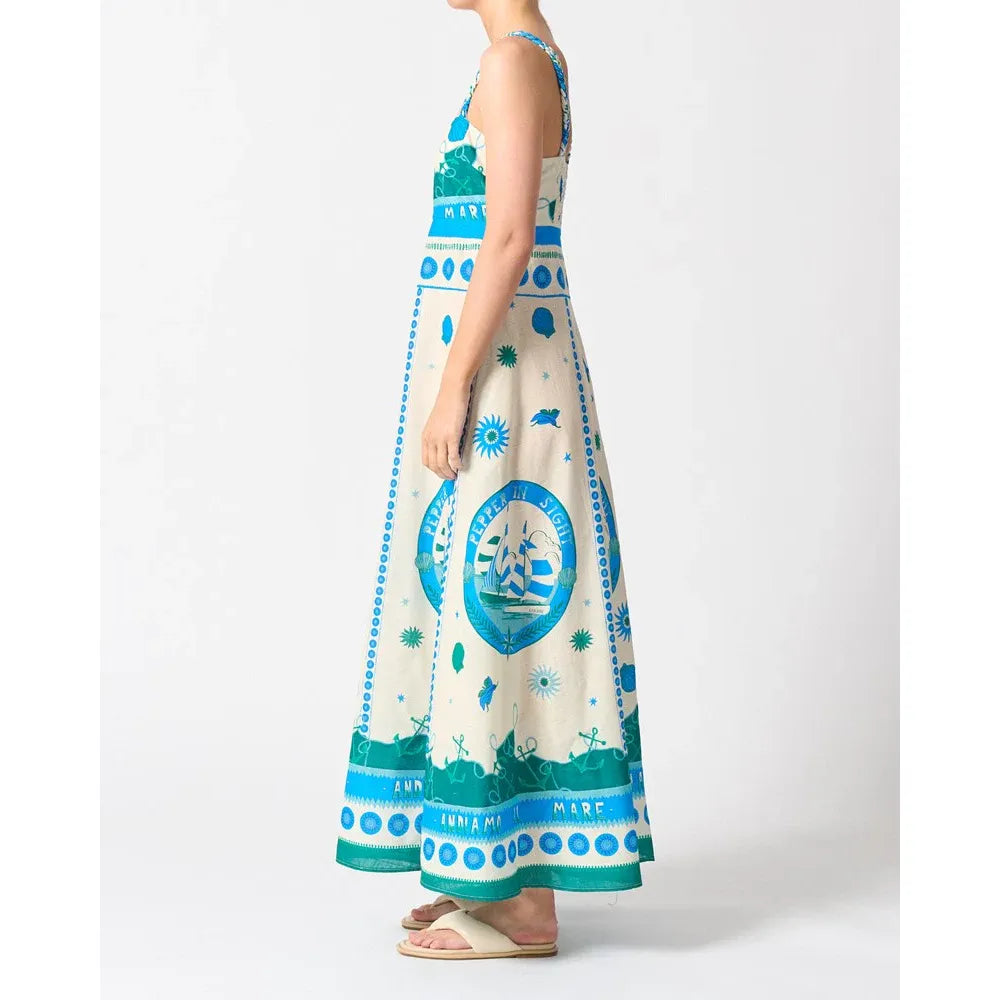 Sardinia Andiamo Cotton Maxi Dress side view