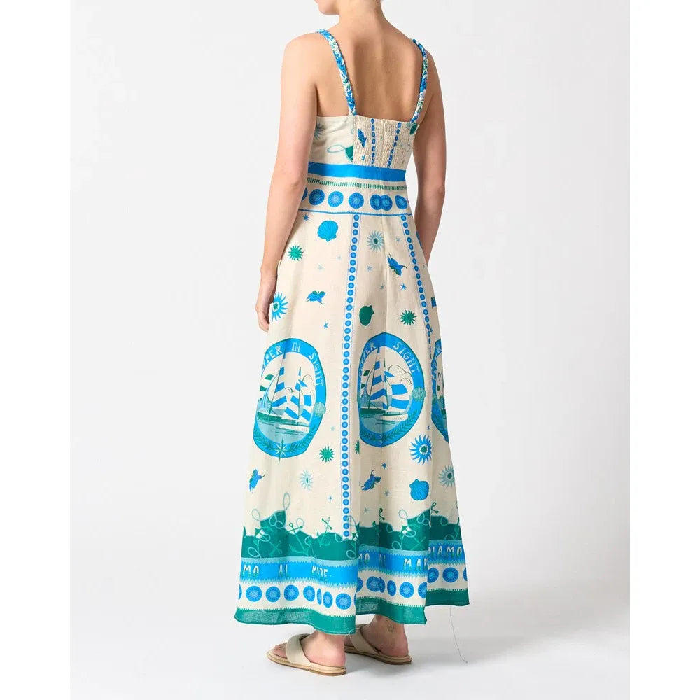 Sardinia Andiamo Cotton Maxi Dress back design