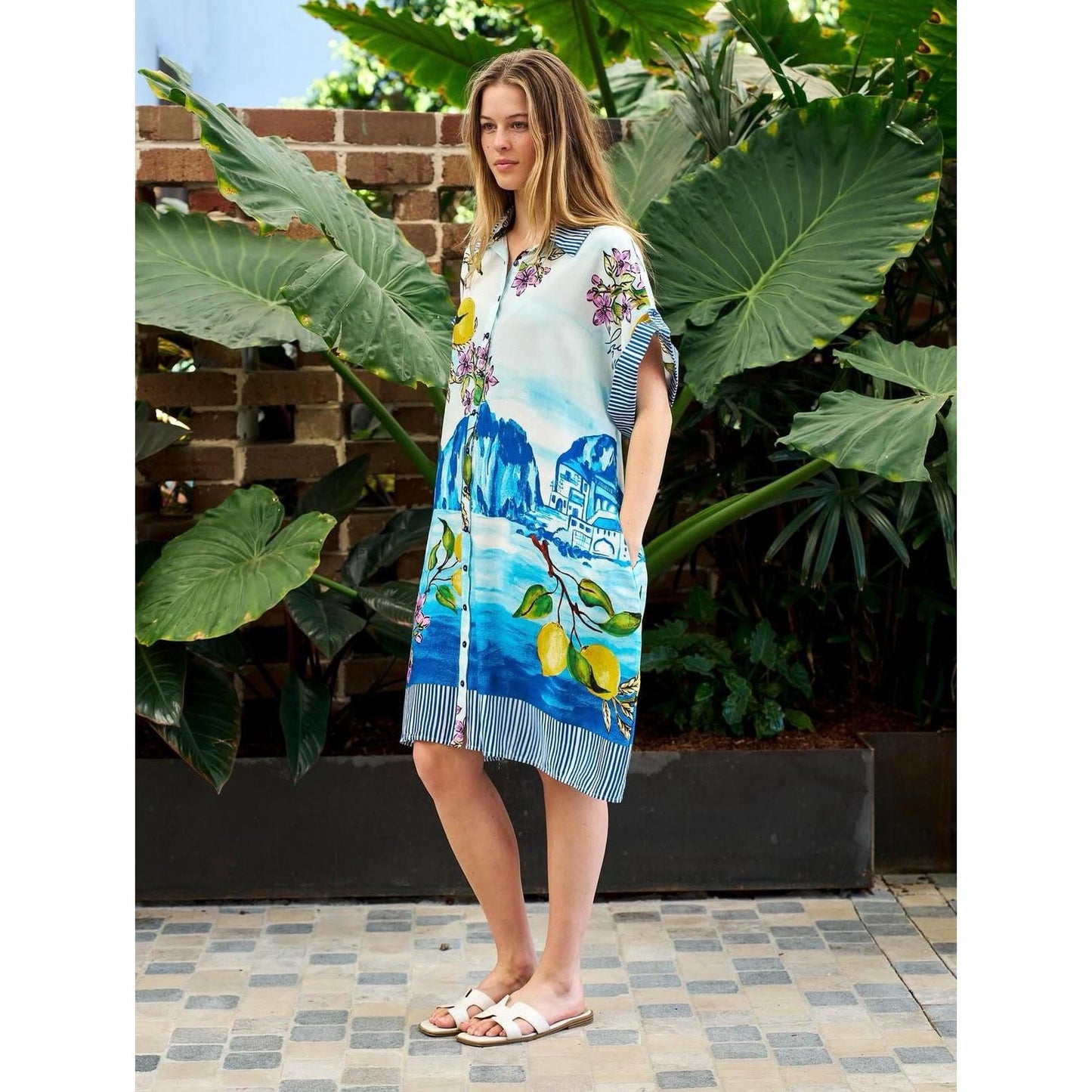 Capri Coastline Shirt Dress