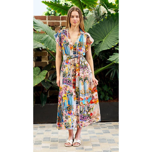 Corinne Midi Dress with belt