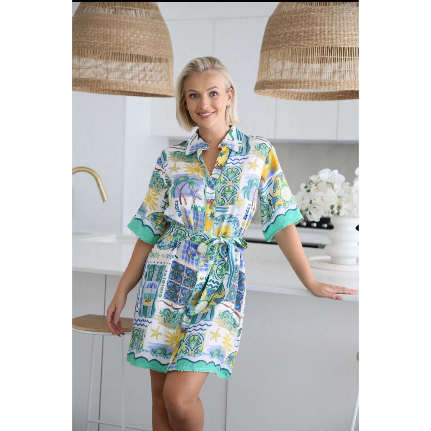 Isola Printed Rayon dress 