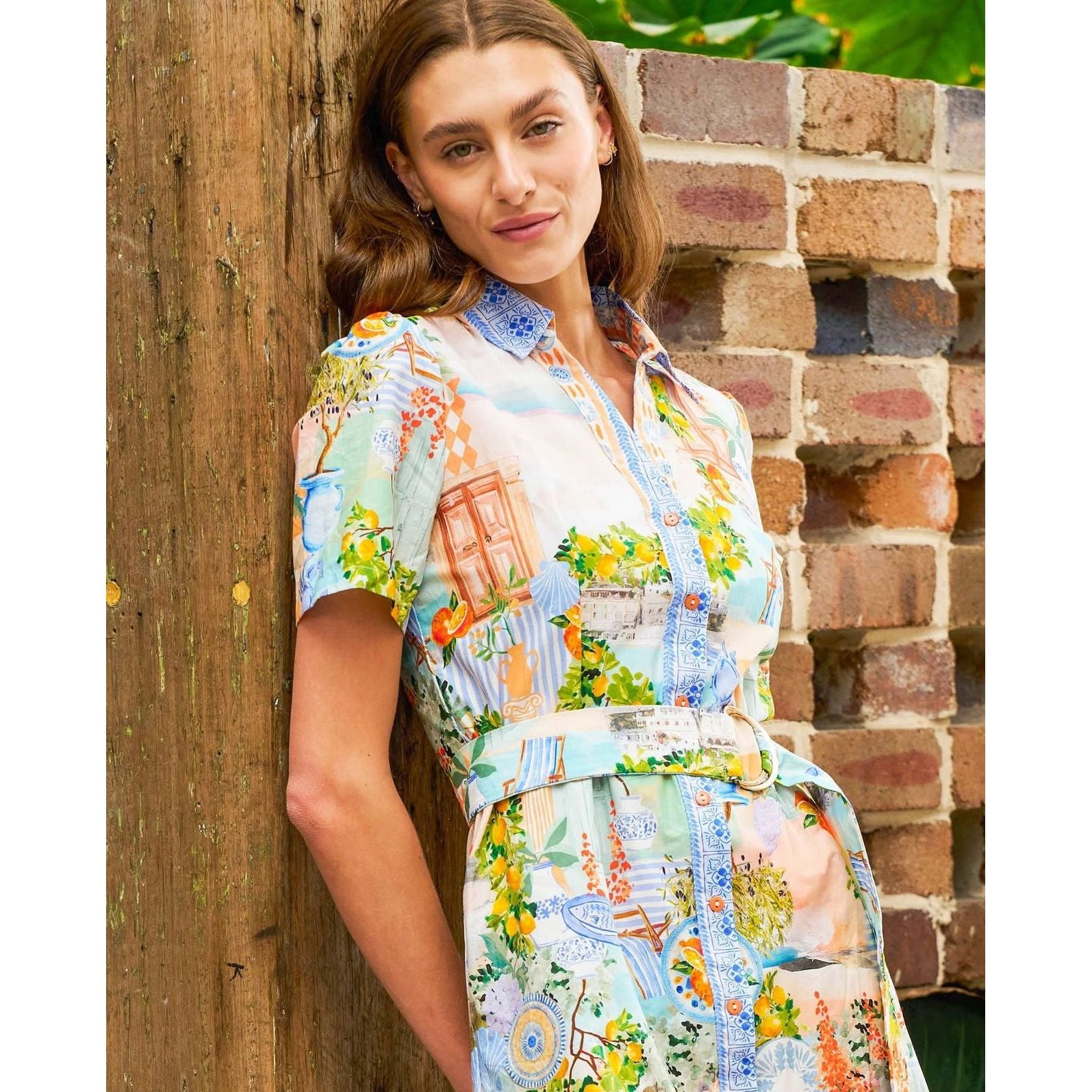 Sofia cotton shirt dress