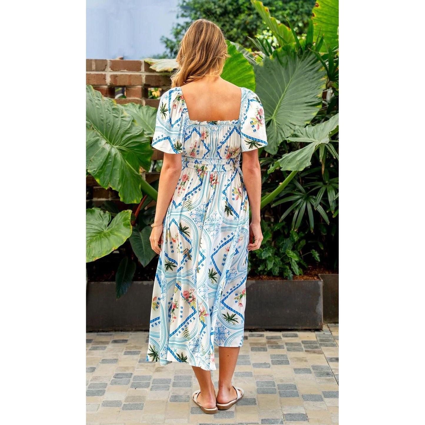 Ana midi dress back design