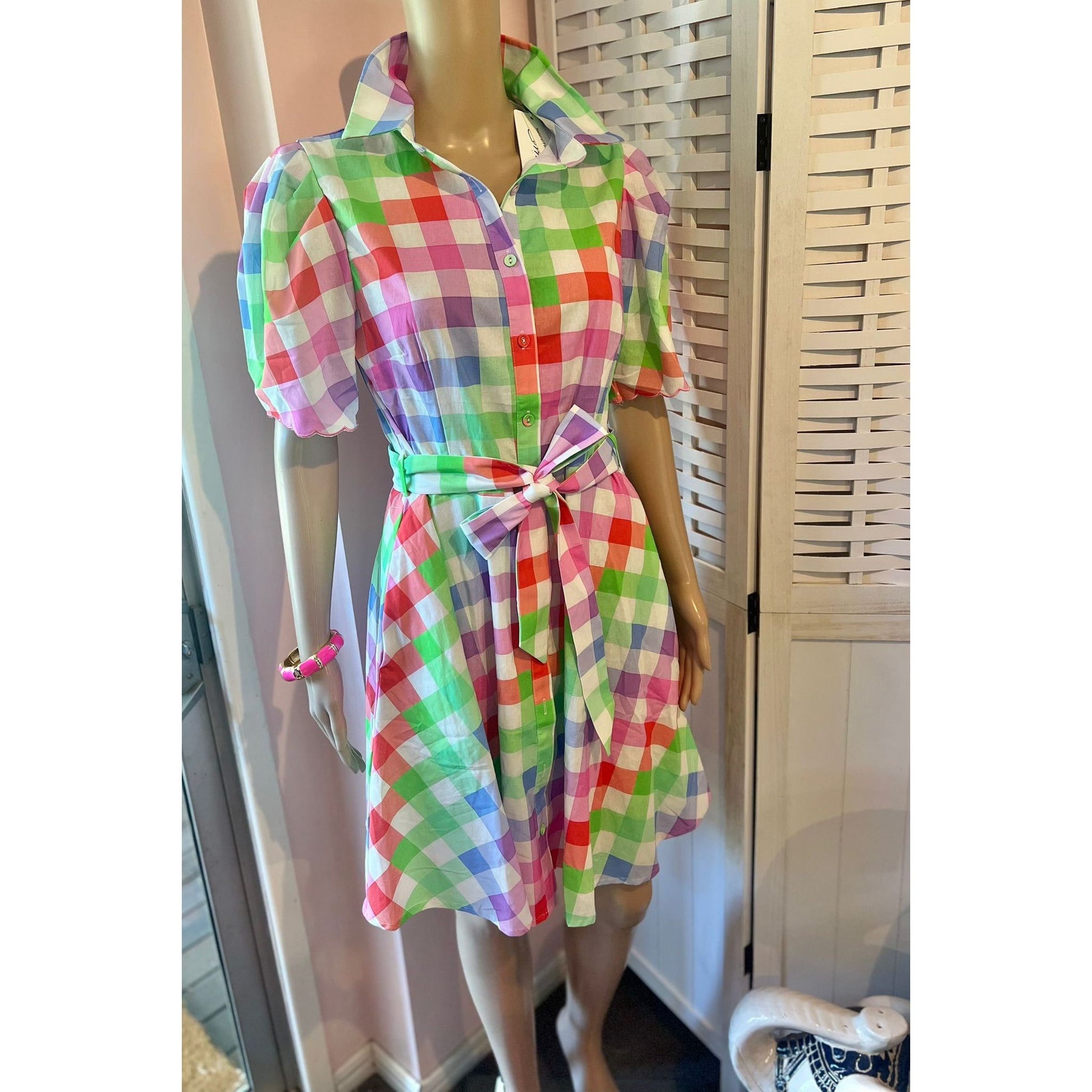 Maya Rainbow Shirt Dress
