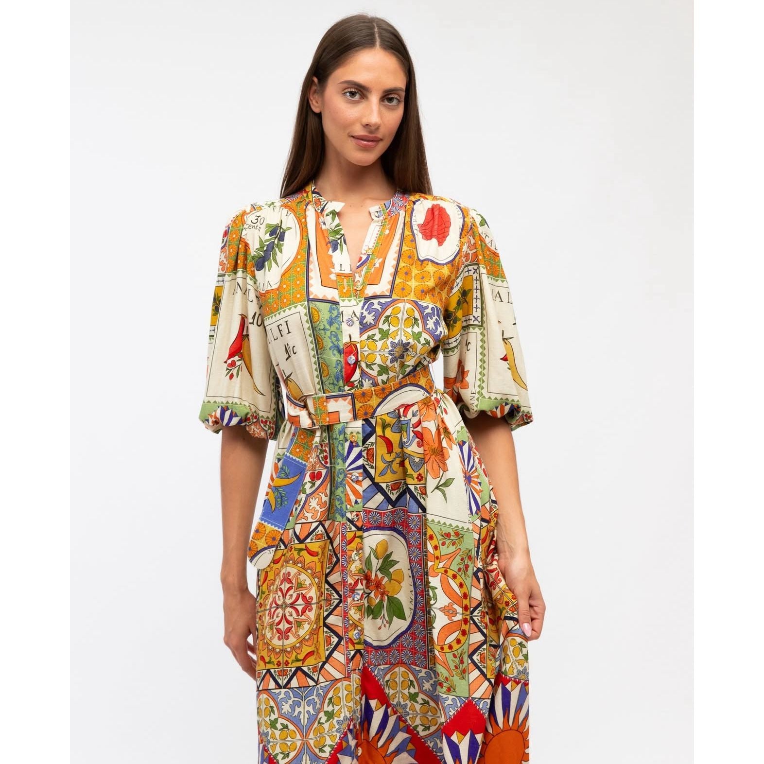 Capri Mosaic Midi Dress