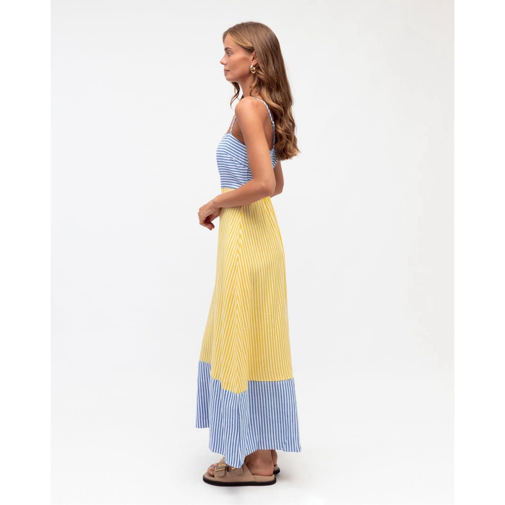Soleil Rayon Maxi Dress side view