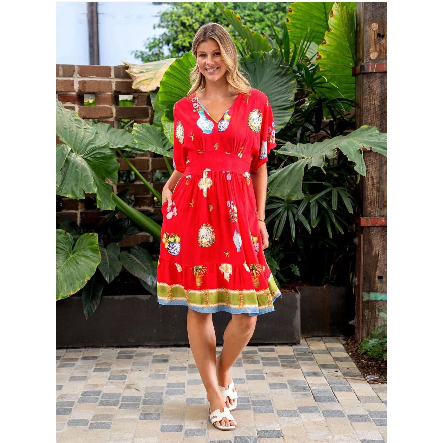 Carmen Rayon Red Dress