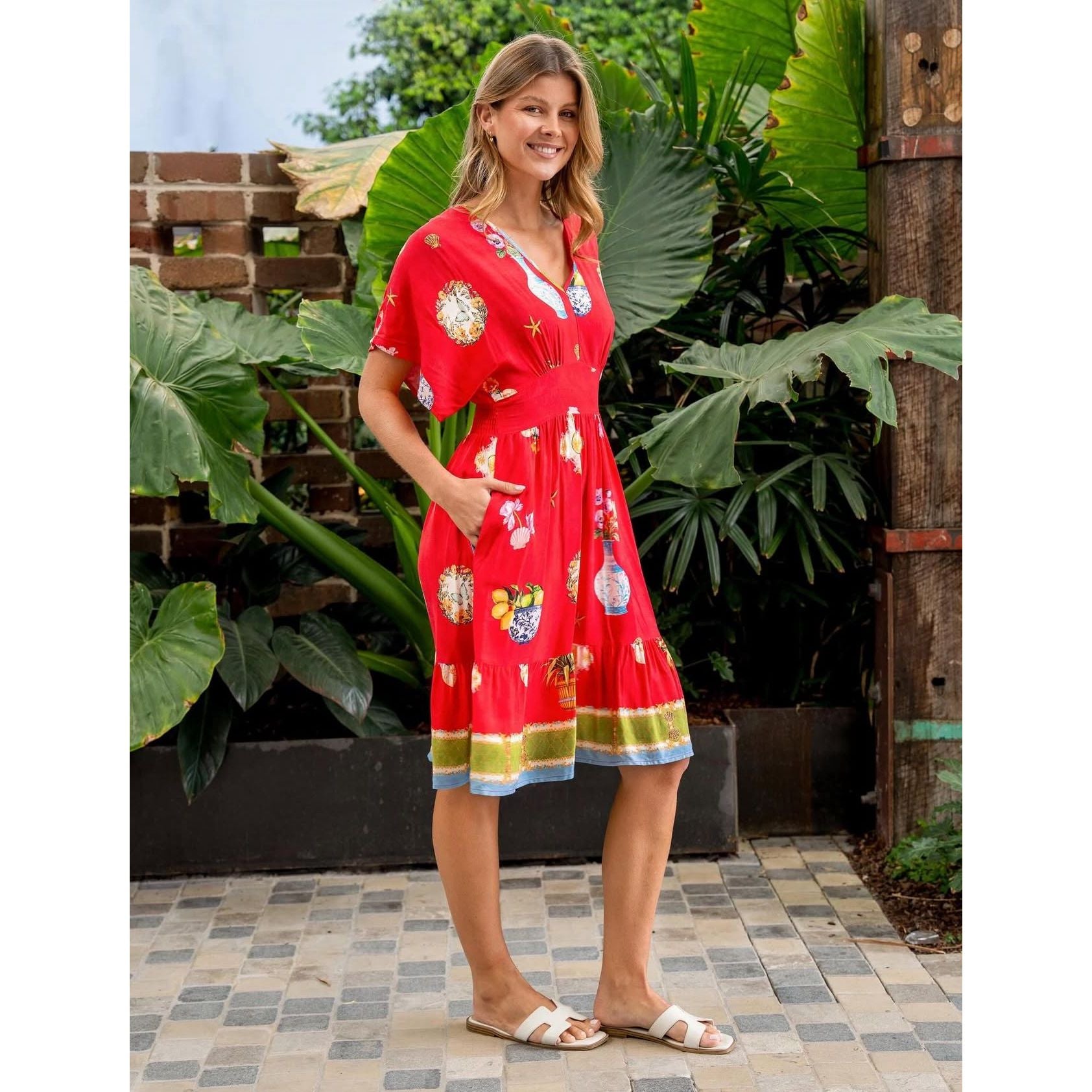 Carmen Rayon Red Dress