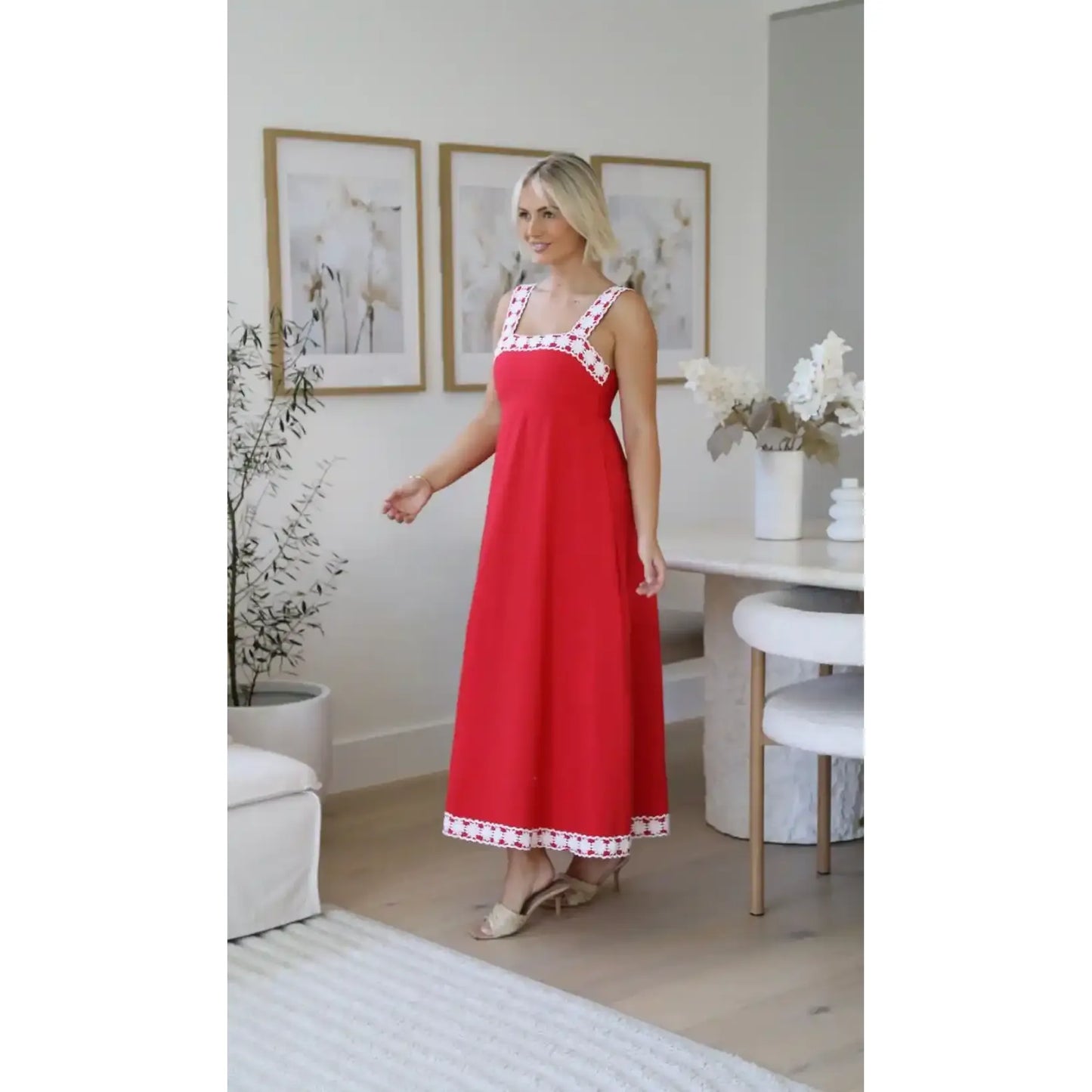 Lucia Red Maxi Dress