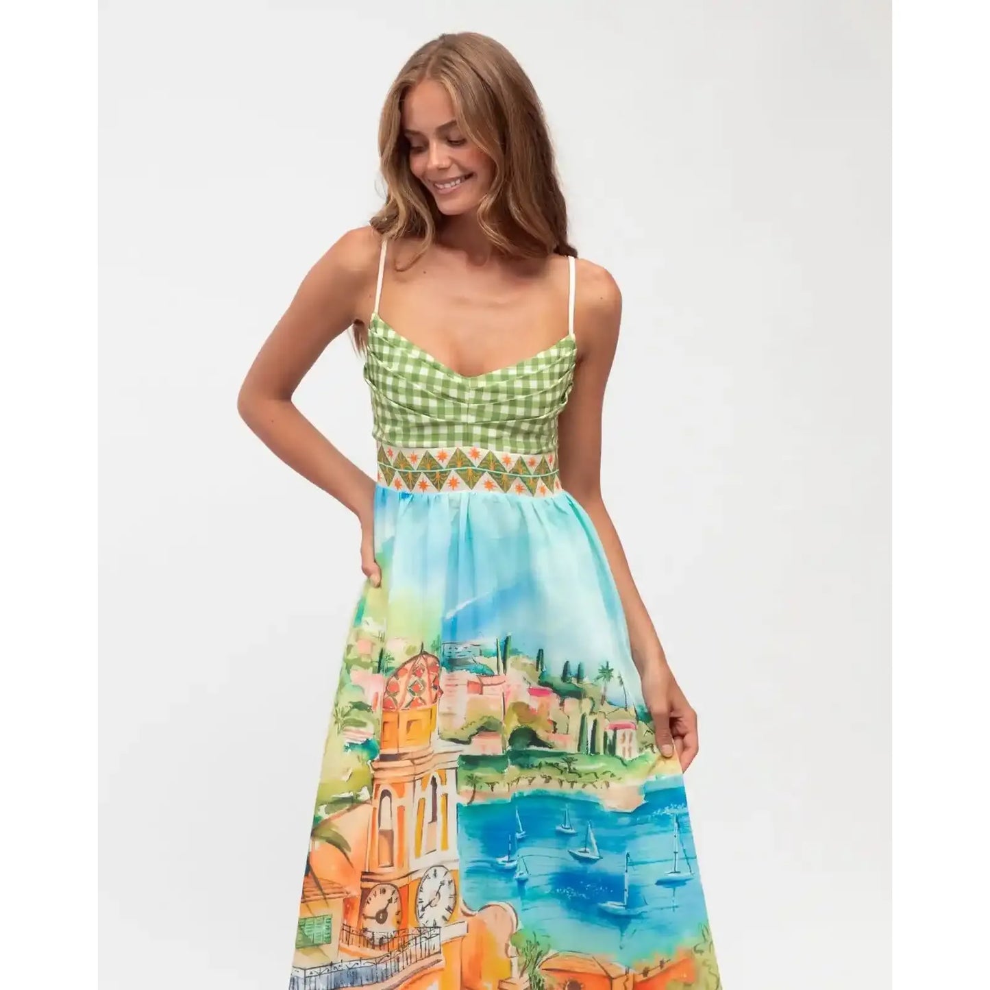 Holiday Maxi Linen Dress