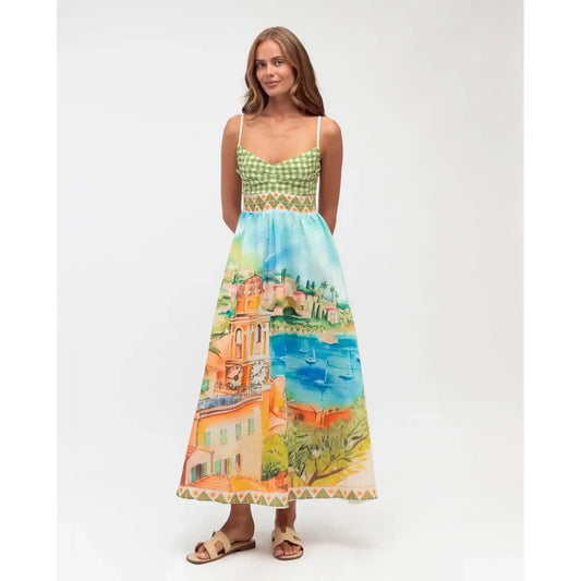 Holiday Maxi Linen Dress