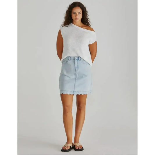 Vale Cotton Denim Skirt 