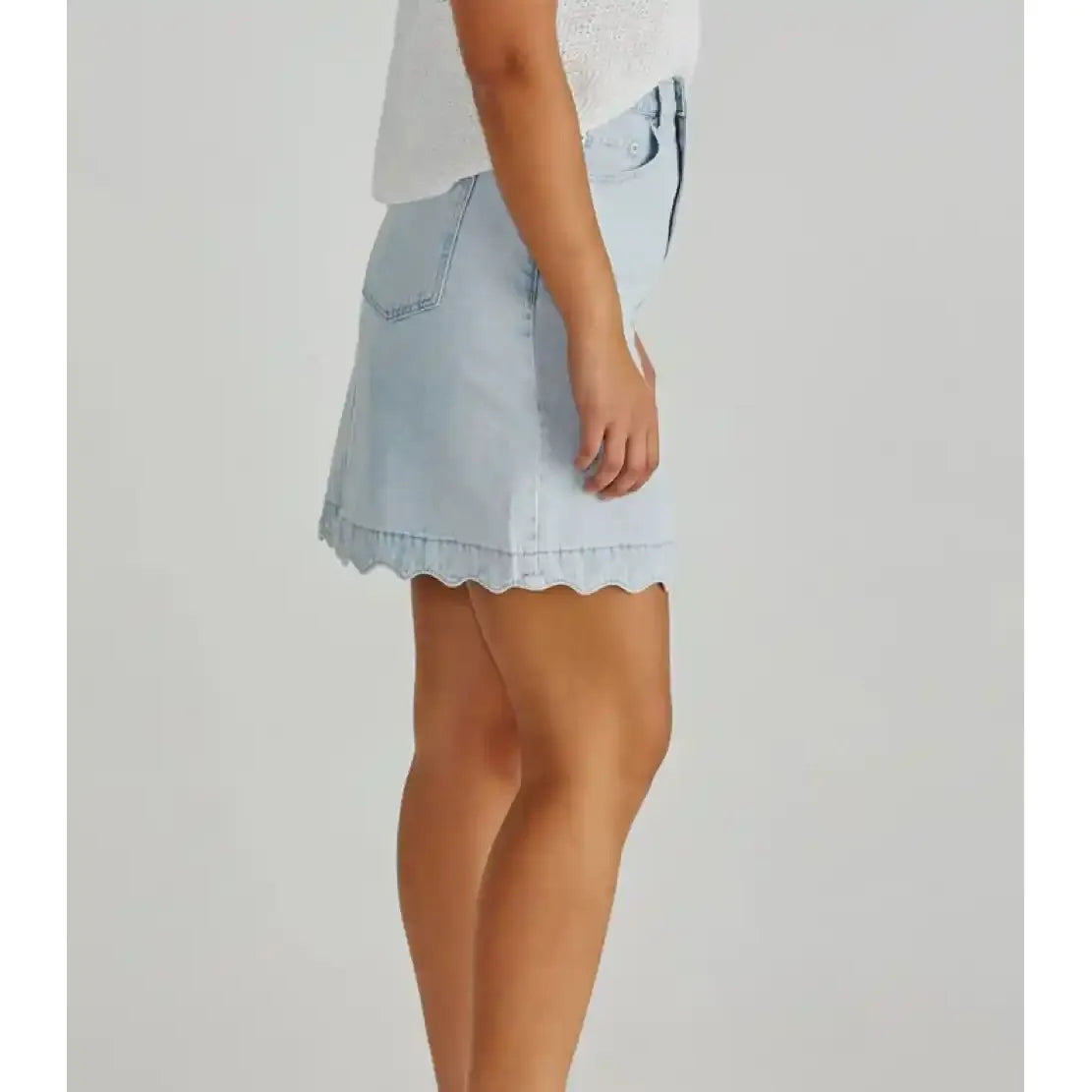 Vale Cotton Denim Skirt side view