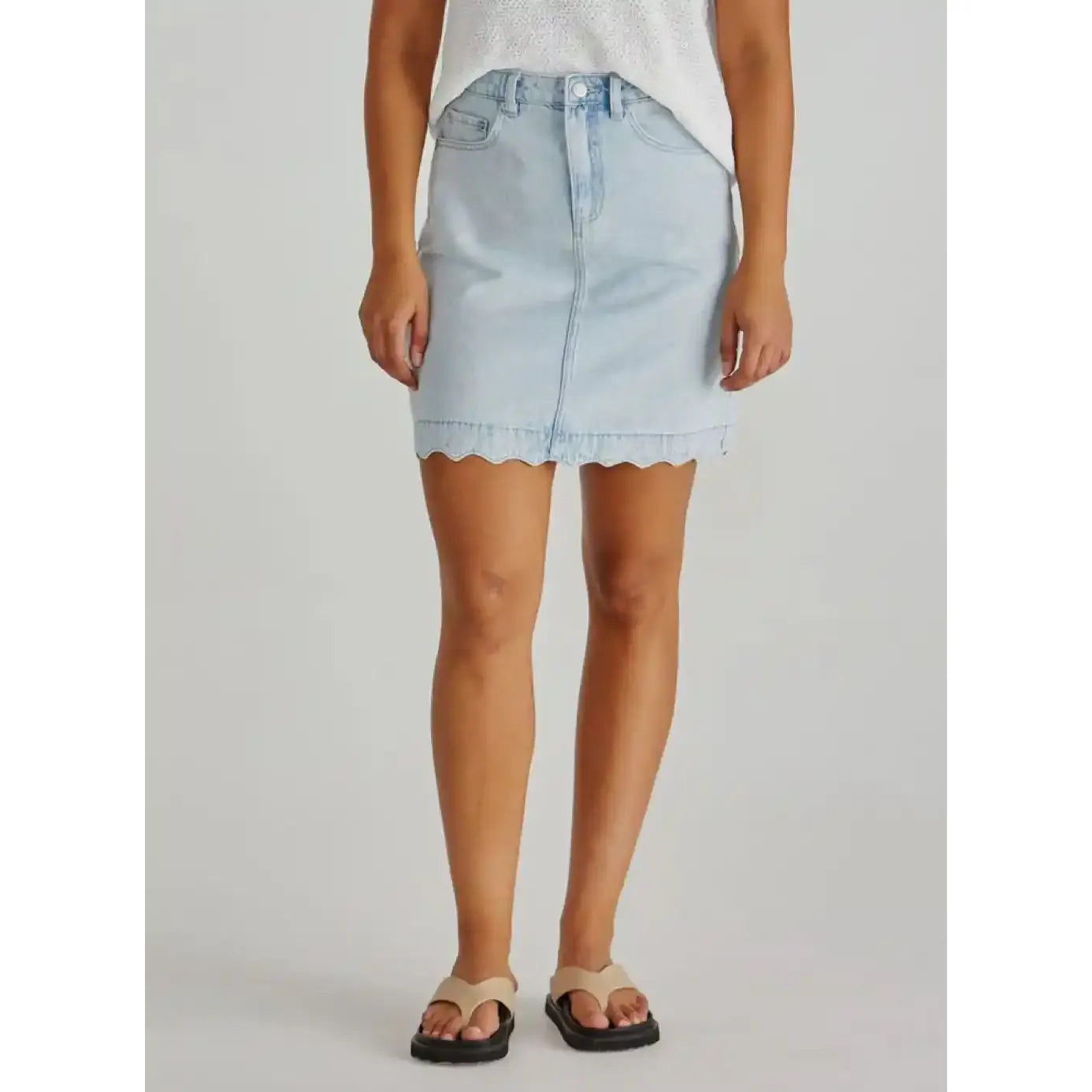 Vale Cotton Denim Skirt