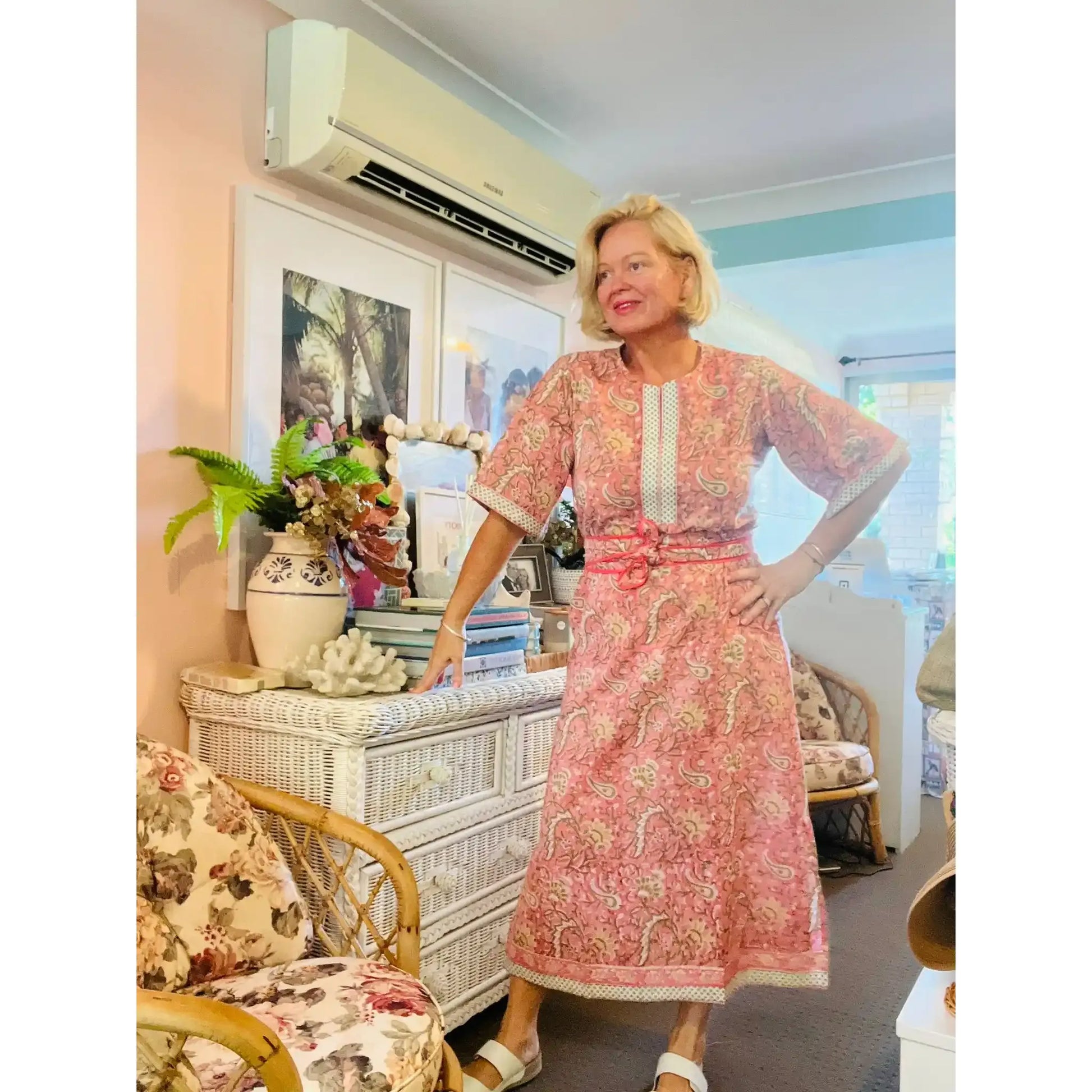 Joan Cotton Kaftan Maxi Dress