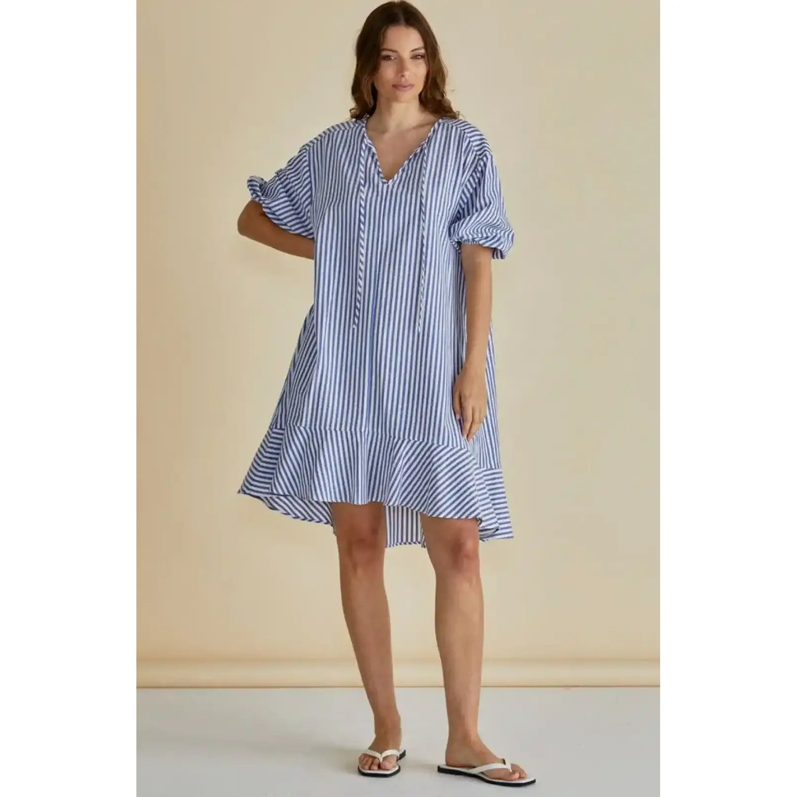 Livvy Puff Sleeve Cotton Dress