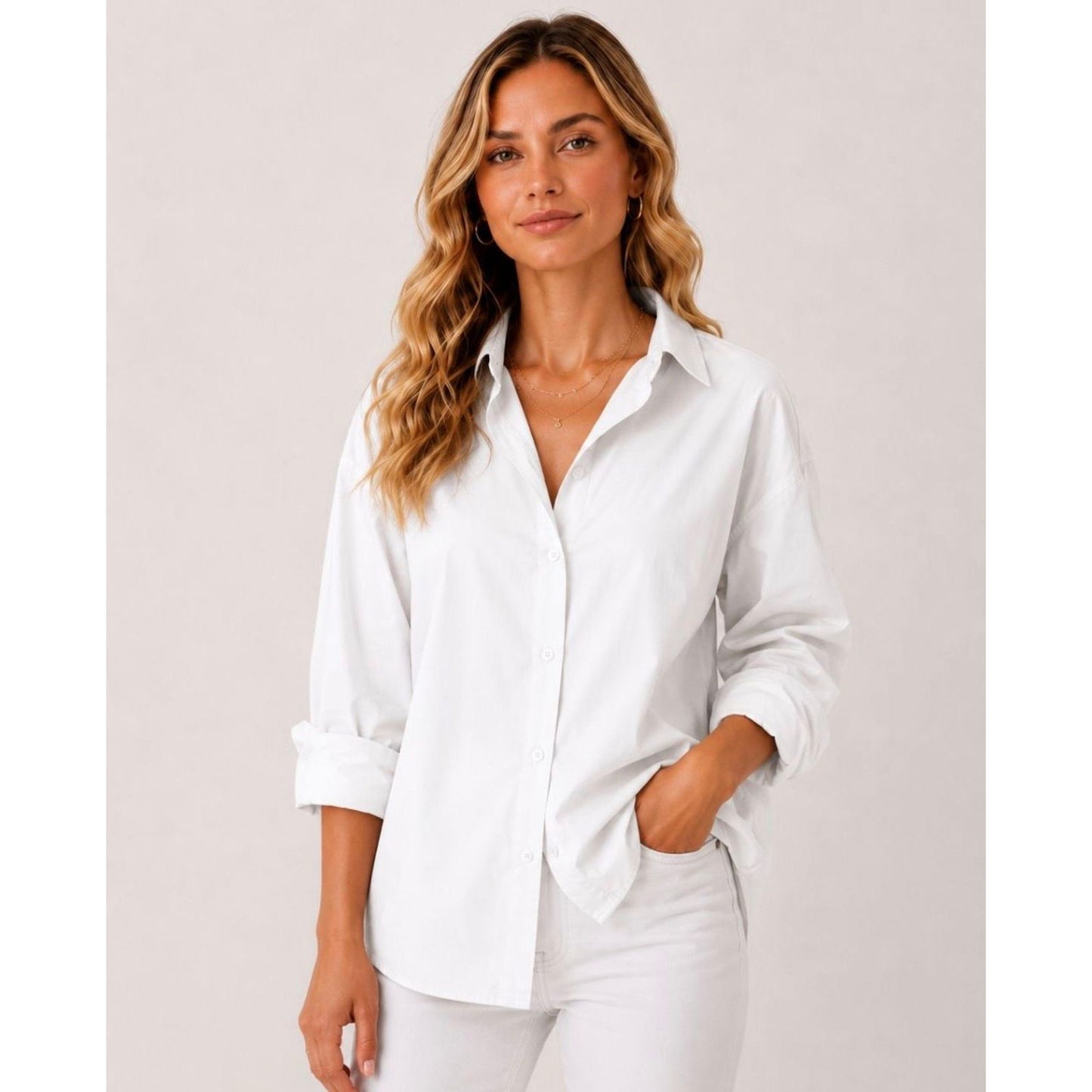 Camille Classic White Cotton Shirt