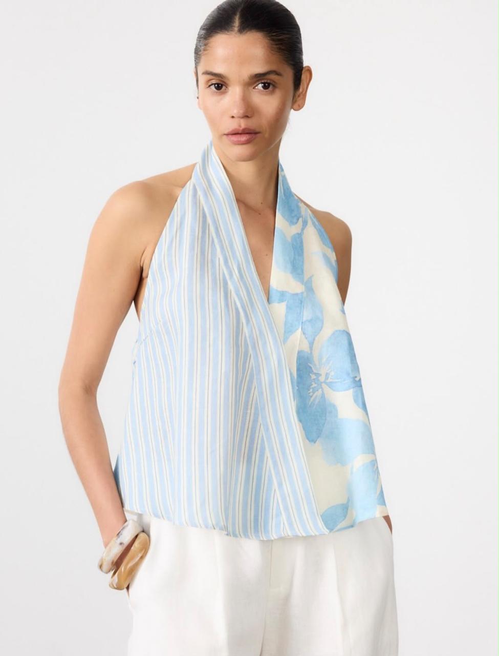 Riviera Hand-Painted Halter Top