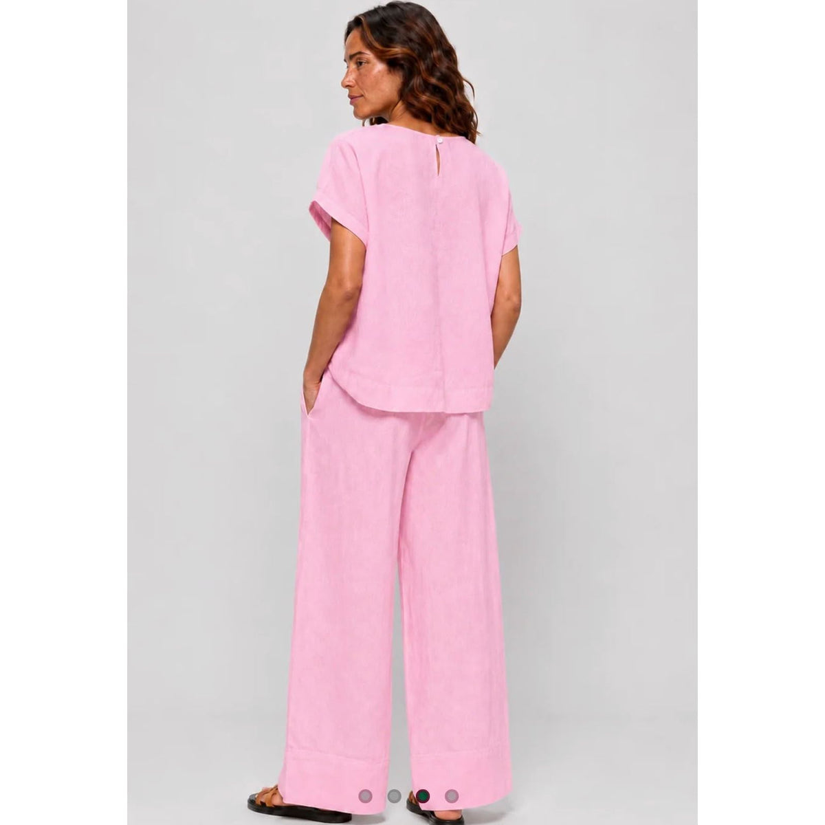 Sienna Pink Linen Viscose Pants