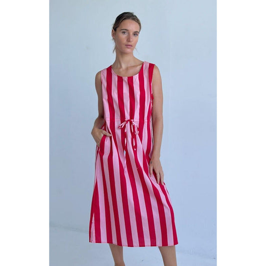 Noelle Striped Midi Dress