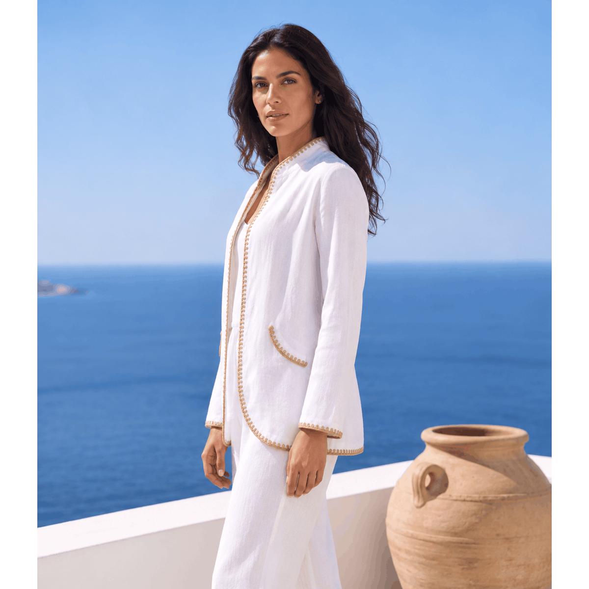 Lucia Italian Linen Jacket