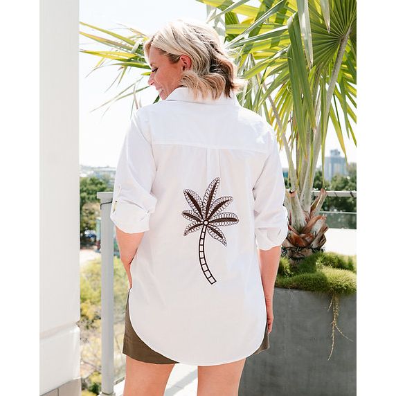 Coco Palm Embroidered Shirt