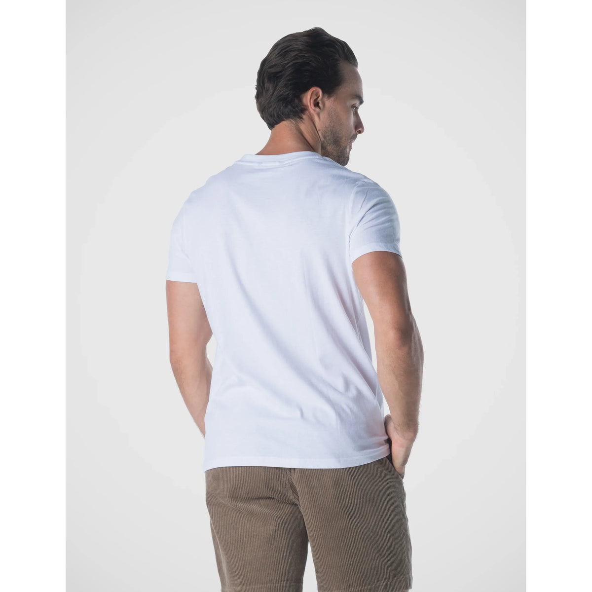 Robert Pure Cotton Crew Neck T-Shirt in White for Men