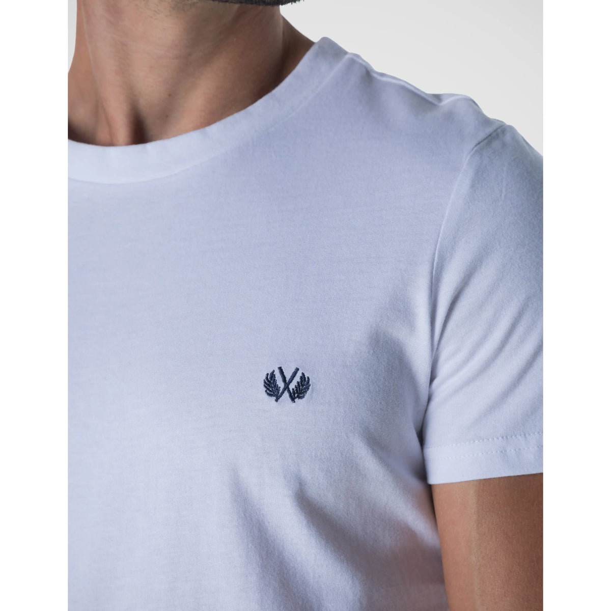 Robert Pure Cotton Crew Neck T-Shirt in White for Men