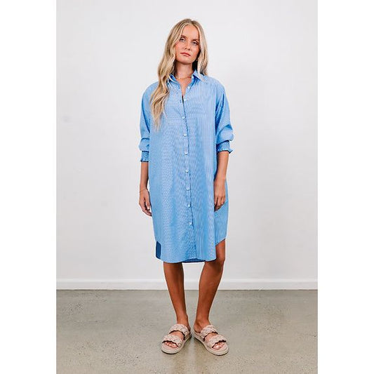 Jelena Blue Shirt Dress