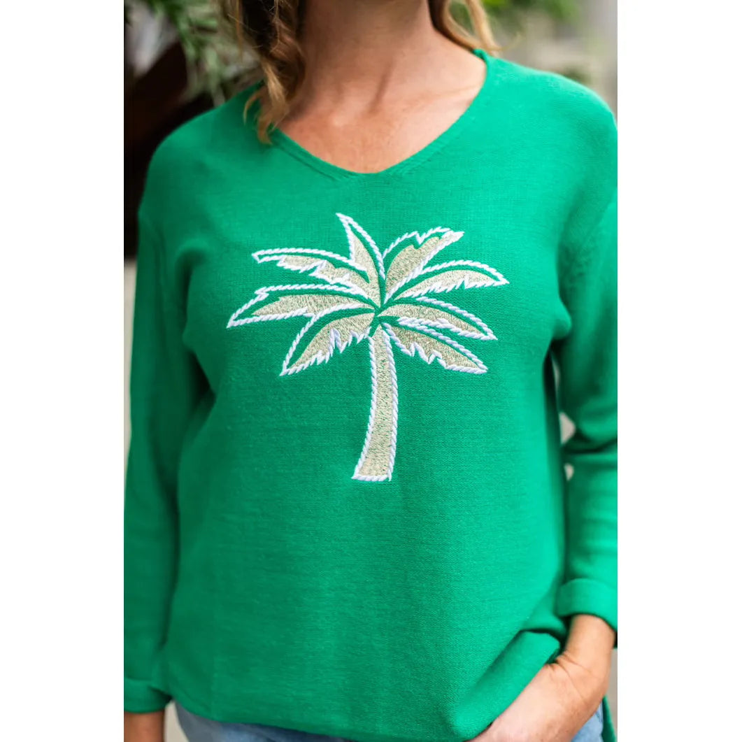 Green Palm Tree Knit